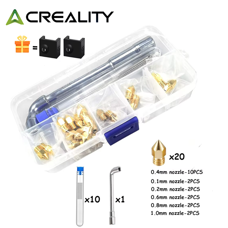 Creality Printer K1 - CREALITY 20 piezas MK8 boquilla de