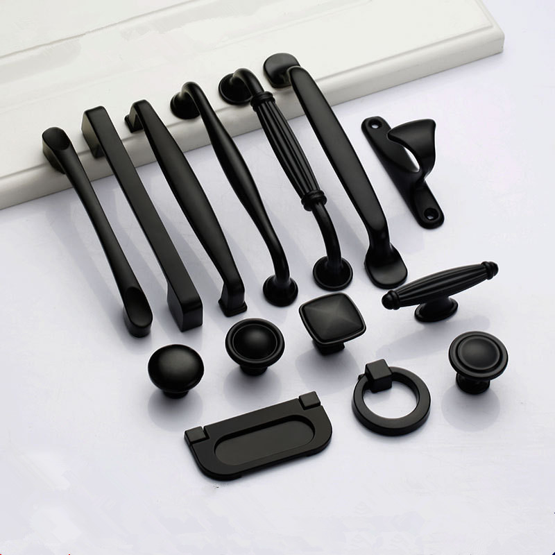 Furniture Hardware China - Tiradores negros para muebles, tiradores de