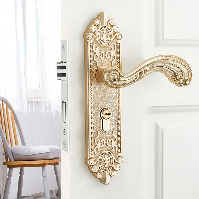 Furniture Hardware Locks - Manija de Puerta Interior Europea Silenciosa,