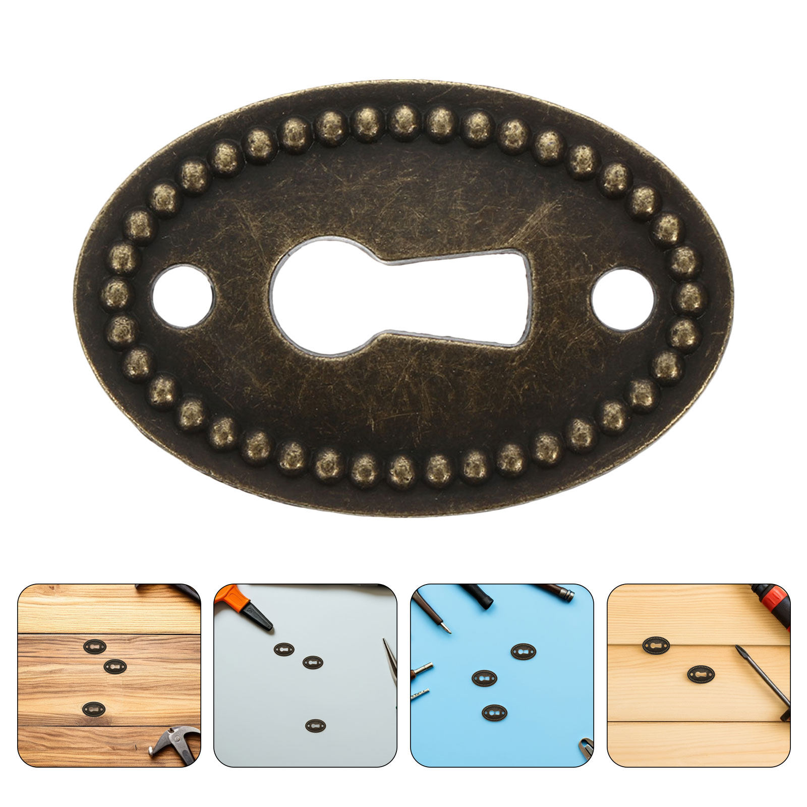 Furniture Hardware Locks - 16 Piezas de Cubiertas Decorativas Ovaladas