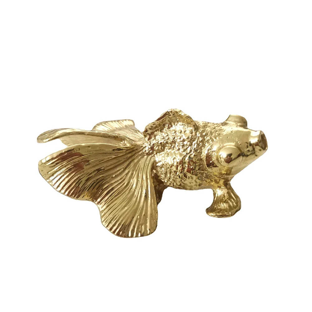 Unique Furniture Hardware Pulls - Perilla de pez dorado de latón