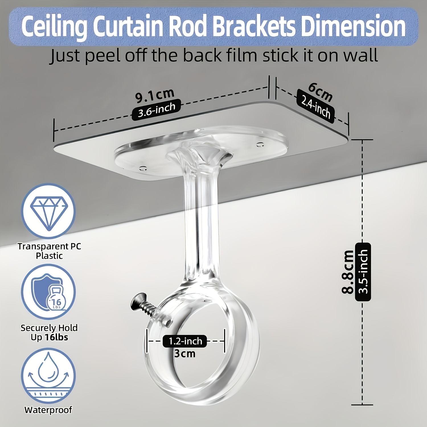 Soporte para Barra de Cortina  - Furniture Hardware Accessories reseña y precio