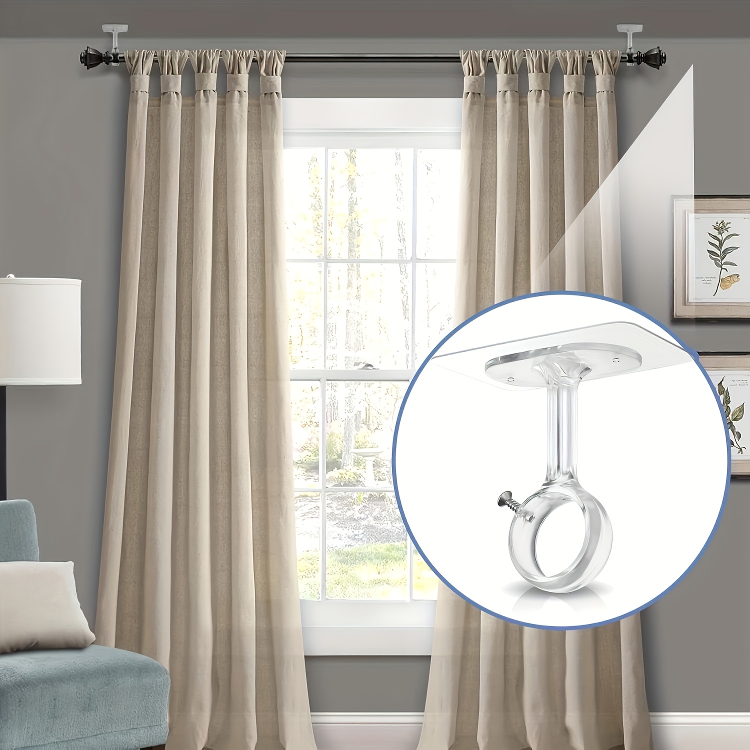 Soporte para Barra de Cortina  - Furniture Hardware Accessories reseña y precio