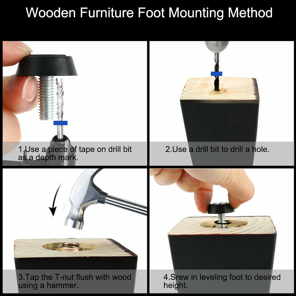 20 piezas de patas niveladoras - Furniture Screw Type reseña y precio