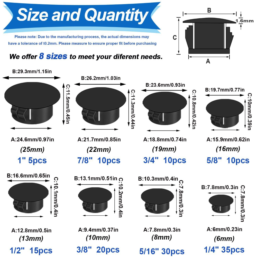 135 Uds cubierta negra tipo to - Furniture Screw Type reseña y precio
